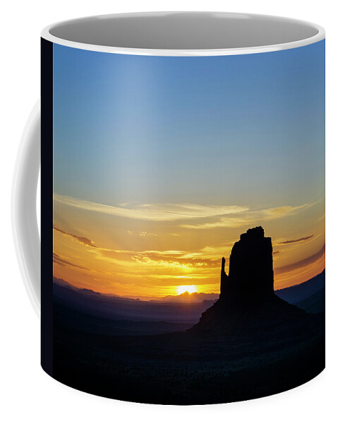 Monument Valley Coffee Mug featuring the photograph Monument Valley XXIV Sunrise Color by David Gordon