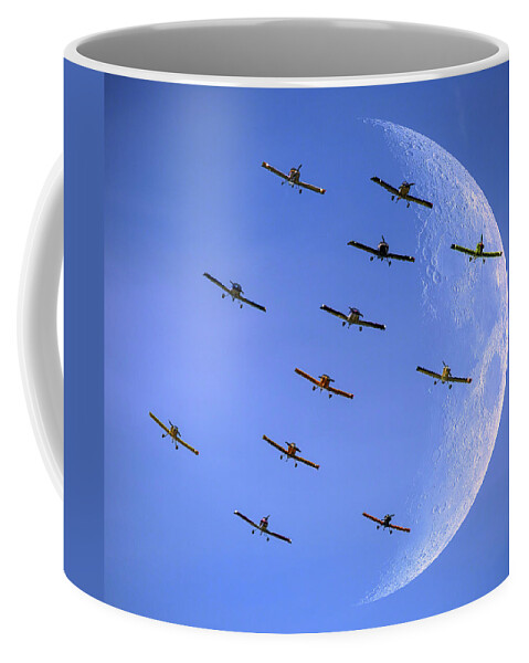 Pilot Coffee Mug featuring the photograph Moon Formation by Karen Cox