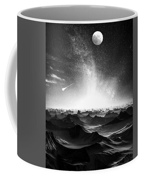 Fine Art Coffee Mug featuring the photograph Moon in love by Sofie Conte