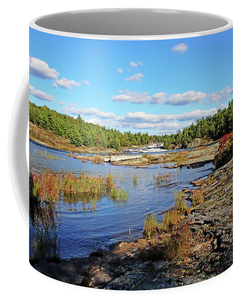 Waterfalls Coffee Mug featuring the photograph Moon River At The Falls IV by Debbie Oppermann
