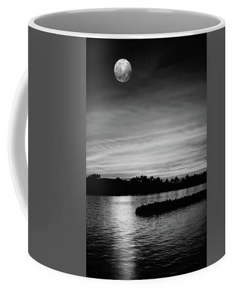 Full Moon Coffee Mug featuring the photograph Moon River by Laura Fasulo