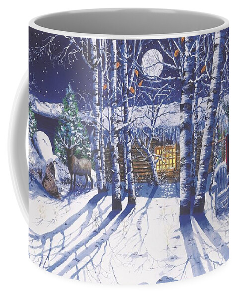 Full Moon Coffee Mug featuring the painting Moonlight by Diane Phalen