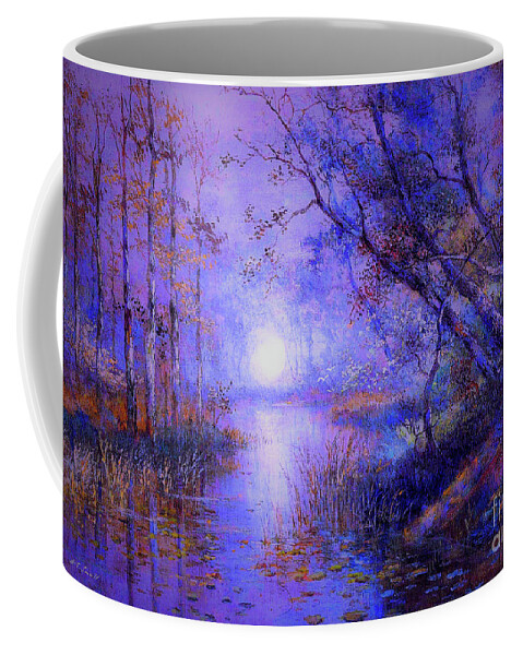 Landscape Coffee Mug featuring the painting Moonlight from Heaven by Jane Small