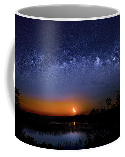 Milky Way Coffee Mug featuring the photograph Moonrise at Milky Way Creek by Mark Andrew Thomas