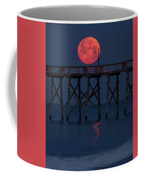 Fullmoon Coffee Mug featuring the photograph Moonset by Nick Noble