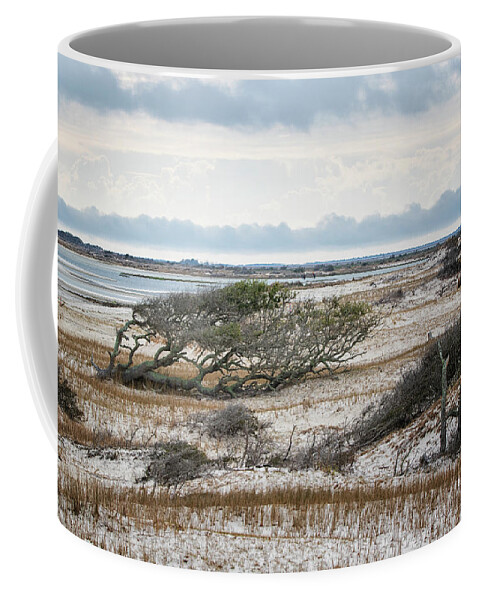 Beach Coffee Mug featuring the photograph Morning at Cedar Island Beach by Bob Decker
