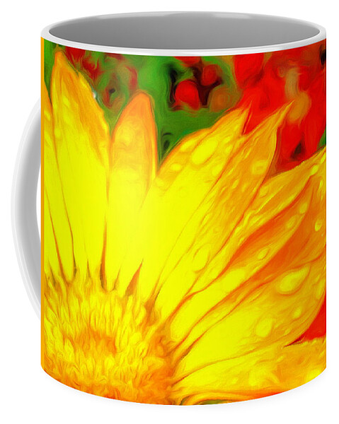 Coreopsis Coffee Mug featuring the digital art Morning Bloom by Susan Hope Finley