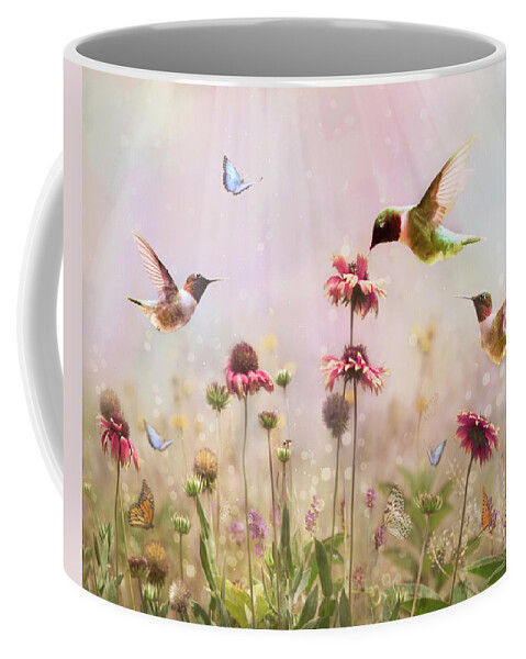 Garden Coffee Mug featuring the photograph Morning Dance of the Garden by Shara Abel