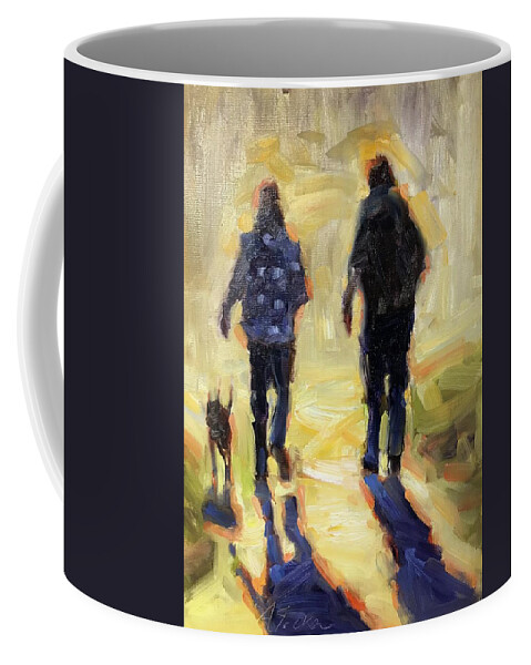 Couple Coffee Mug featuring the painting Morning Glory by Ashlee Trcka