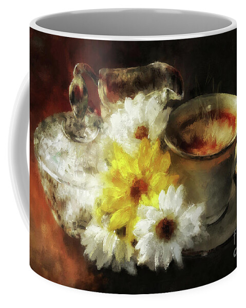 Still Life Coffee Mug featuring the digital art Morning Has Broken by Lois Bryan