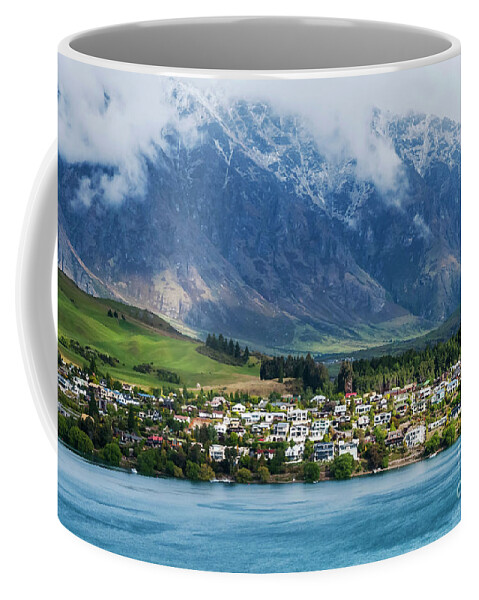 Queenstown Coffee Mug featuring the photograph Morning Mist over Queenstown by Bob Phillips