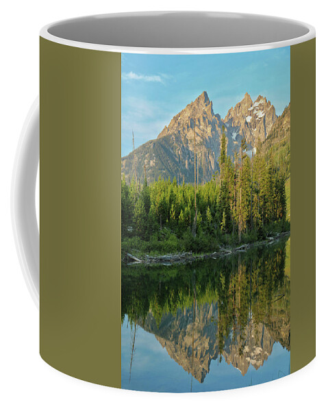 Mountain Coffee Mug featuring the photograph Morning Reflection by Go and Flow Photos