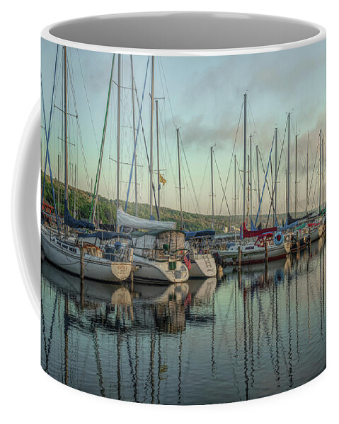Sailboats Coffee Mug featuring the photograph Morning Reflections by Rod Best