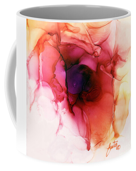 Morning Rose Coffee Mug featuring the painting Morning Rose by Daniela Easter