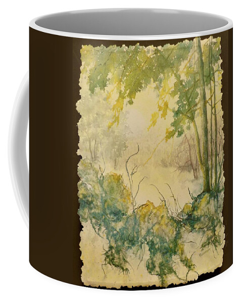 Watercolor Coffee Mug featuring the painting Morning Serenity by Carolyn Rosenberger