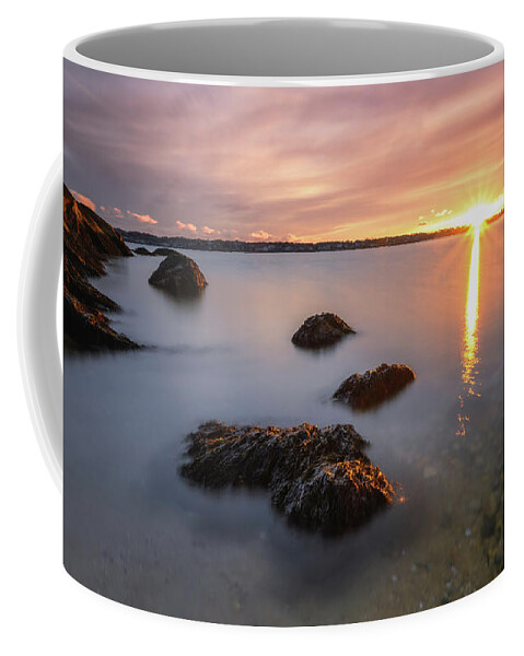 Sunrise Coffee Mug featuring the photograph Morning Sun, Stage Fort Park by Michael Hubley