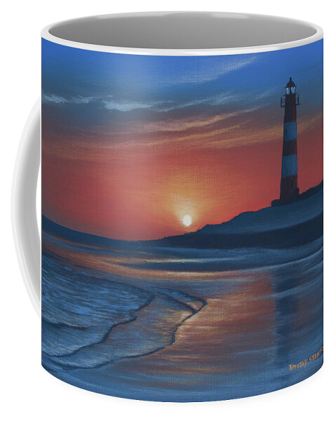 Acrylic Coffee Mug featuring the painting Morning Watch by Timothy Stanford