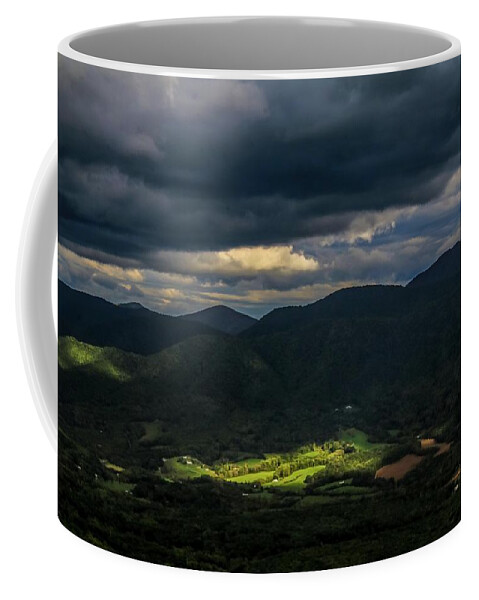 Blue Ridge Parkway Coffee Mug featuring the photograph Mostly Cloudy by Deb Beausoleil