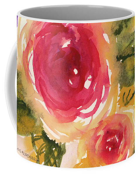 Face Mask Coffee Mug featuring the painting Mother and Child by Lois Blasberg
