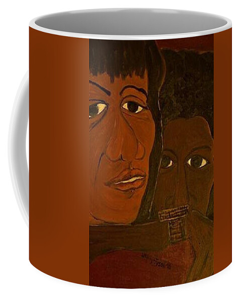 Art By Delorys Welch Tyson Coffee Mug featuring the painting Mother and Daughter by Delorys Tyson