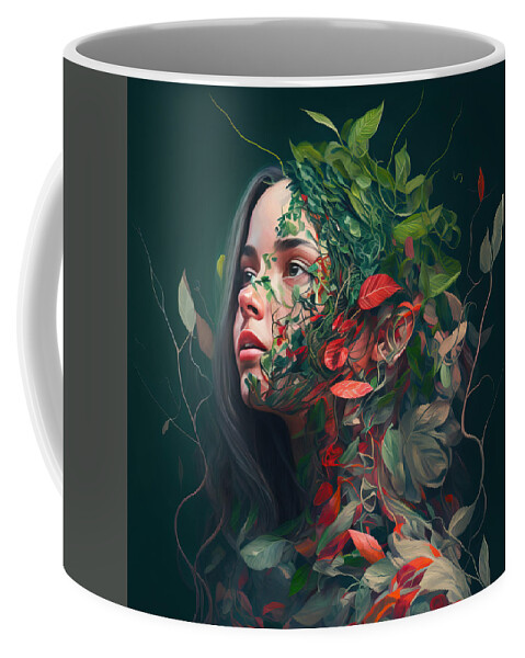 Mother Coffee Mug featuring the painting Mother Nature by My Head Cinema