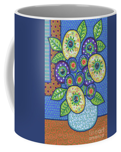 Flowers In A Vase Coffee Mug featuring the painting Mother's Day Bouquet by Amy E Fraser