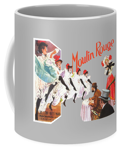 Moulin Coffee Mug featuring the mixed media ''Moulin Rouge'', 1952, 3d movie poster by Movie World Posters