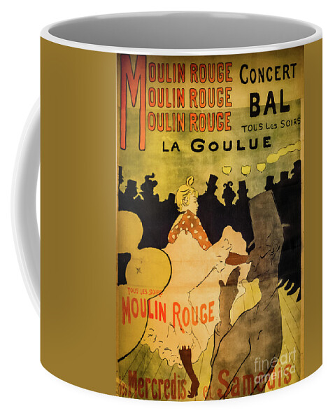 Toulouse-lautrec Coffee Mug featuring the photograph Moulin Rouge Vintage Poster by Henri de Toulouse-Lautrec by Henri de Toulouse-Lautrec