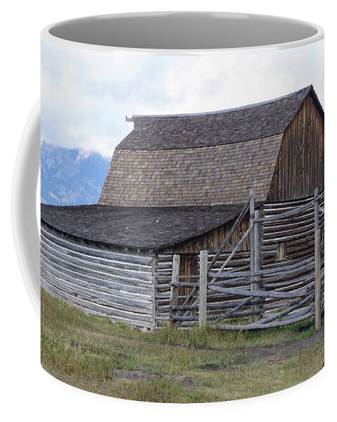 Moulton Barn Coffee Mug featuring the photograph Moulton Barn on Mormon Row 1223 by Cathy Anderson