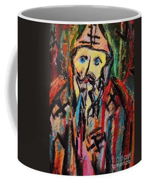  Coffee Mug featuring the pastel Mount Athos by Phil Gioldasis