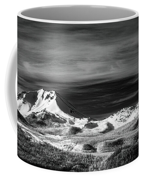 Lassen Coffee Mug featuring the photograph Mount Lassen and Chaos Crags in Invisible Light by Mike Lee