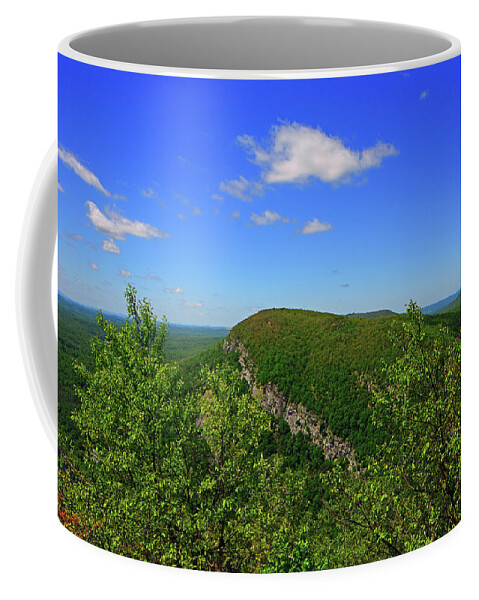 Mount Minsi Spring Green Gradient Coffee Mug featuring the photograph Mount Minsi Spring Green Gradient by Raymond Salani III