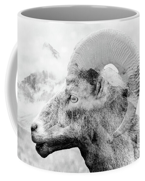 Bighorn Sheep Coffee Mug featuring the photograph Mountain Bighorn Ram by Dan Sproul