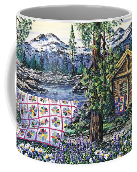 Mountains Coffee Mug featuring the painting Mountain Breeze by Diane Phalen