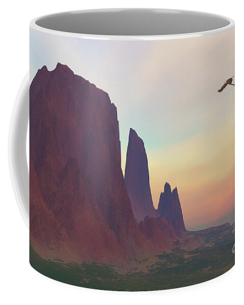 Bird Coffee Mug featuring the digital art Mountain by Corey Ford