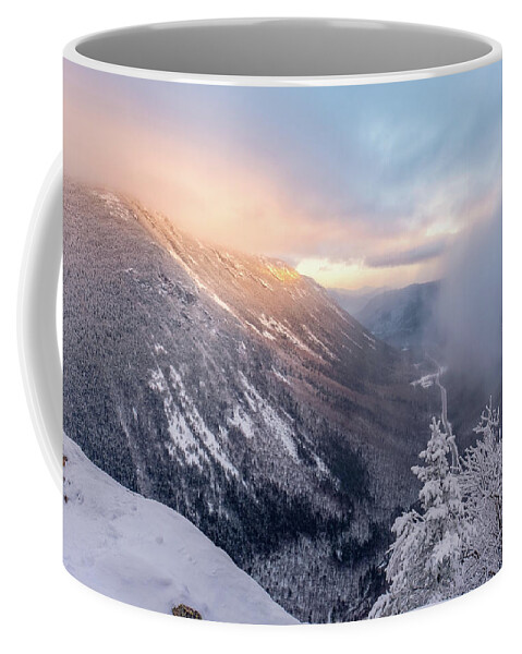 New Hampshire Coffee Mug featuring the photograph Mountain Glow, Crawford Notch. by Jeff Sinon