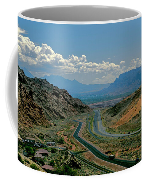 Arches Coffee Mug featuring the photograph Mountain Highway by Segura Shaw Photography