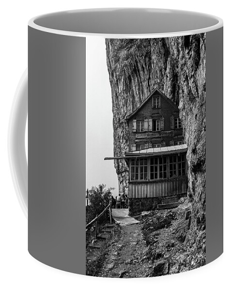 Nature Coffee Mug featuring the photograph Mountain inn Aescher-Wildkirchli by Andreas Levi
