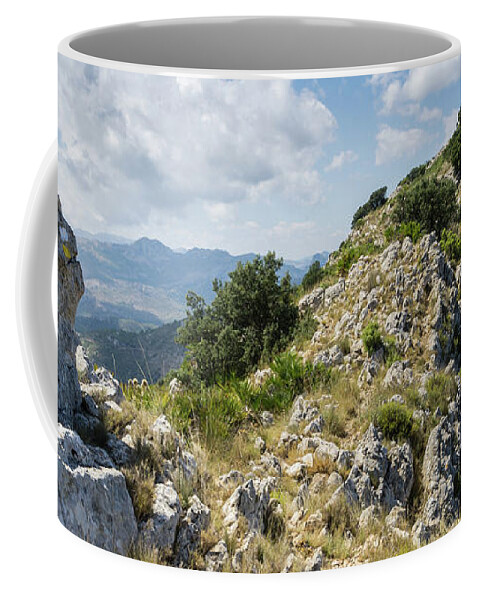 Mountains Coffee Mug featuring the photograph Mountain landscape and clouds 2 by Adriana Mueller