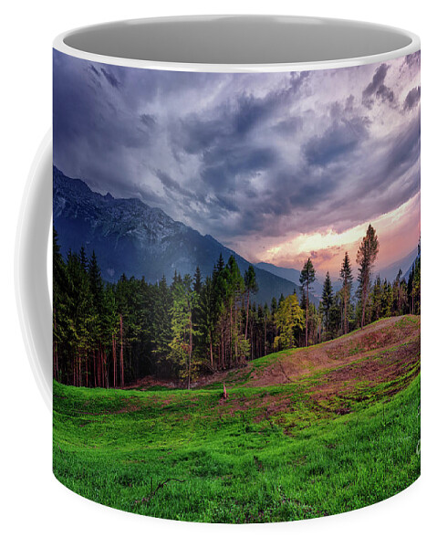 Panorama Coffee Mug featuring the photograph Mountain panorama by The P