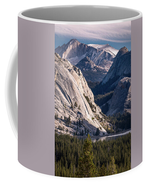 Yosemite Coffee Mug featuring the photograph mountains above Tioga Lake by Rick Strobaugh