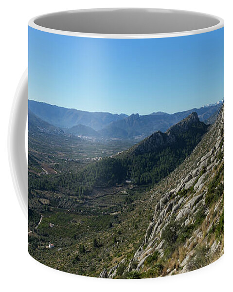 Mountains Coffee Mug featuring the photograph Mountains and blue expanse by Adriana Mueller