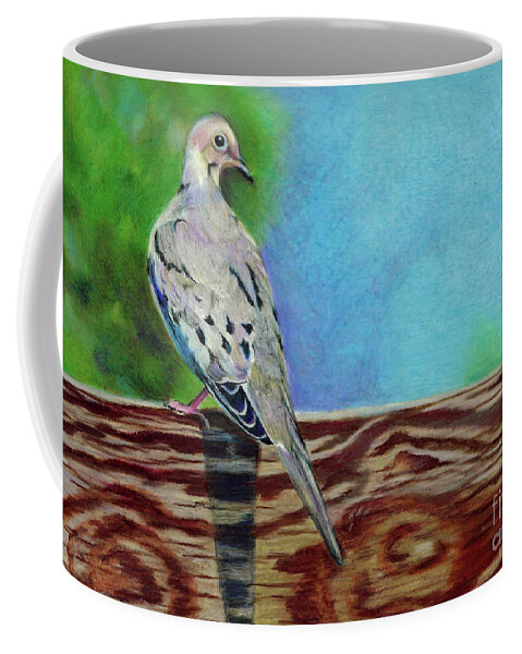 Color Coffee Mug featuring the drawing Mourning Dove by Terri Mills