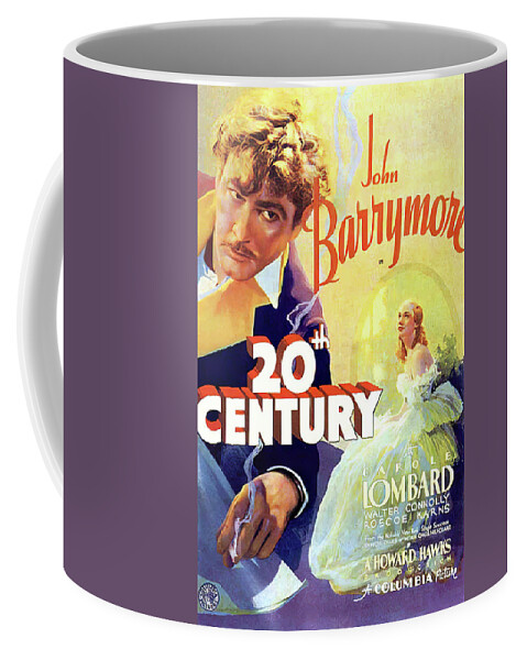Twentieth Coffee Mug featuring the mixed media Movie poster for ''Twentieth Century'', with John Barrymore, 1934 by Movie World Posters