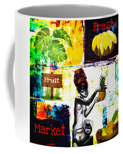 Mpenzi Wangu Coffee Mug featuring the digital art Mpenzi Wangu Market by Canessa Thomas