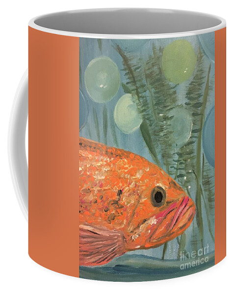 Fish Coffee Mug featuring the painting Mr. Fish by Debora Sanders