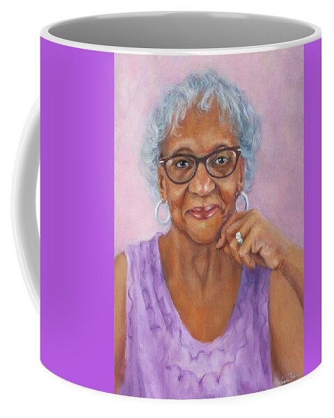 Portrait Coffee Mug featuring the painting Mrs. Jackson by Marian Berg