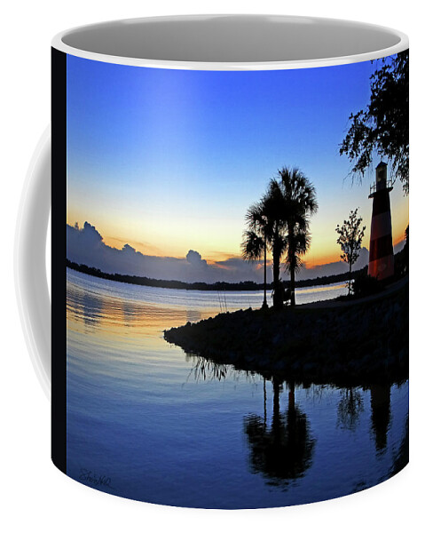 Lighthouse Coffee Mug featuring the photograph Mt.Dora Lighthouse at Sunset by Shara Abel