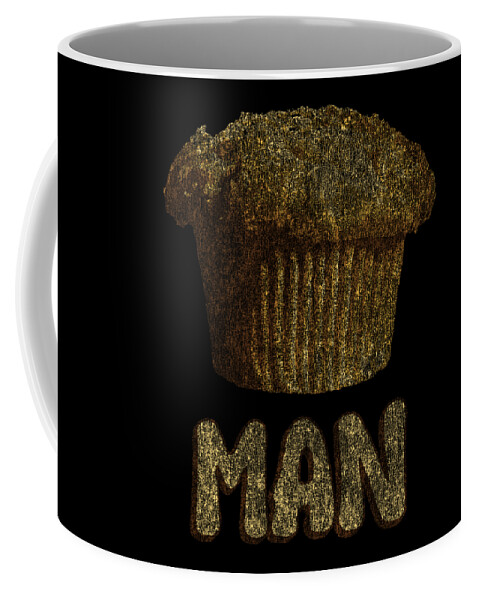 Funny Coffee Mug featuring the digital art Muffin Man Retro by Flippin Sweet Gear