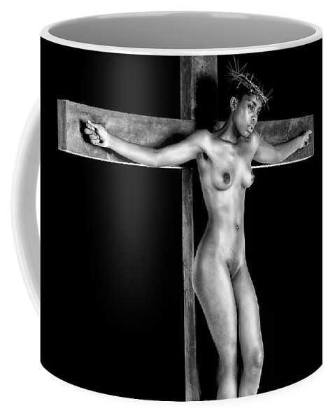 Woman Coffee Mug featuring the photograph Mujer Crucificada by Ramon Martinez